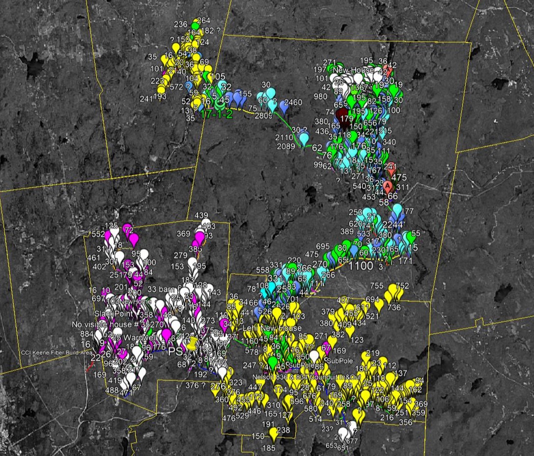FiberCast South areamap